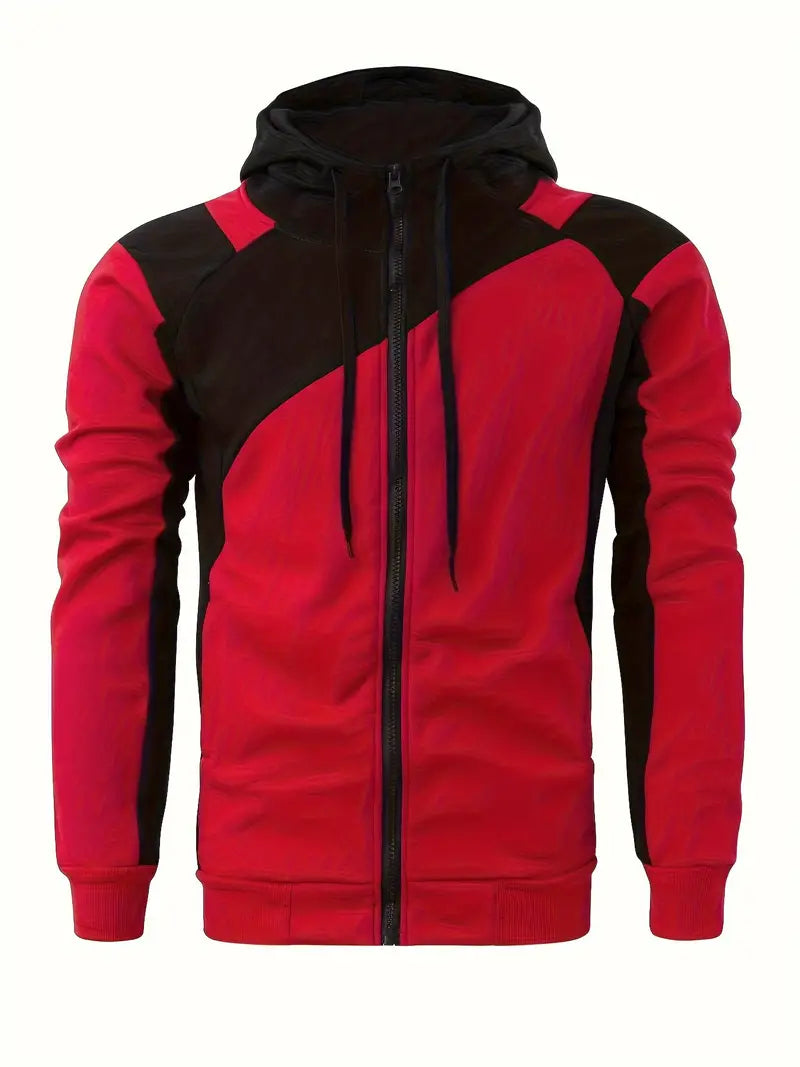 Adel - Colorblock Zip-up Hoodie