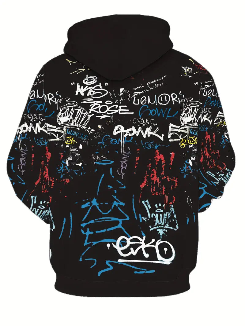 Adri - Graffiti Print Hoodie