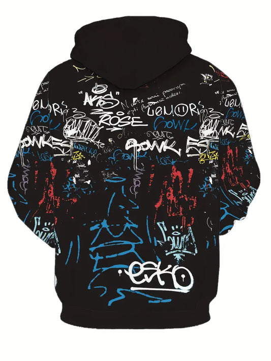 Adri - Graffiti Print Hoodie