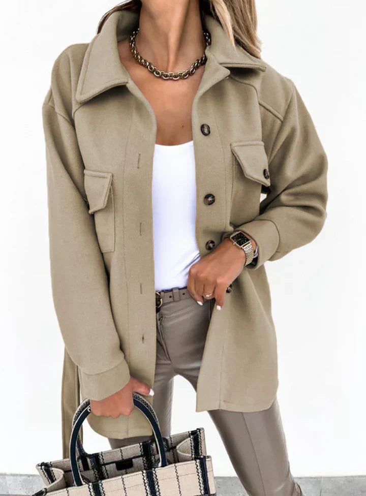 Lianne - Trendy Oversized Damesjas met Knoopsluiting