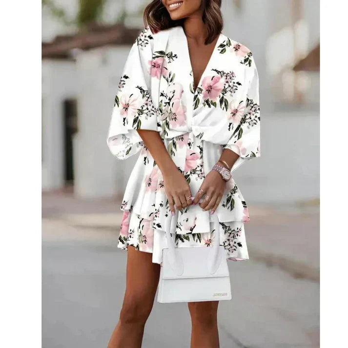 Alina - Gekleurde Mini Zomer Jurk Voor Dames