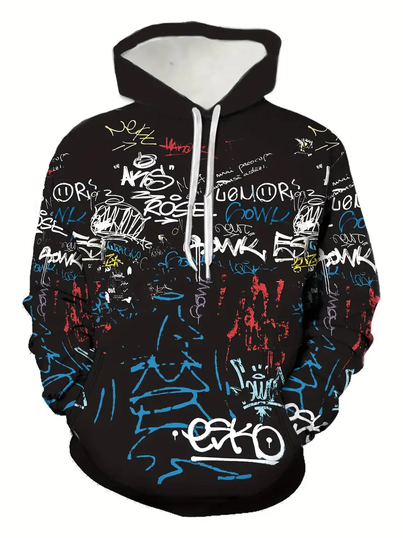Adri - Graffiti Print Hoodie