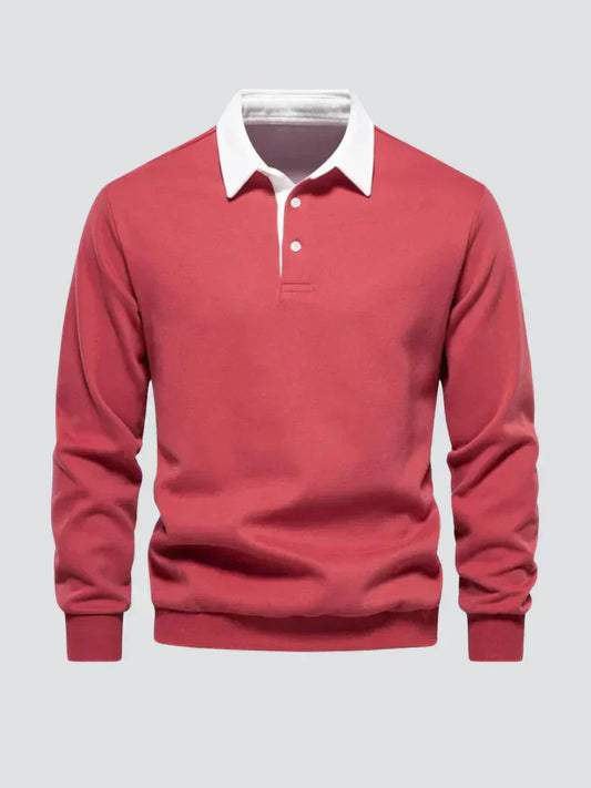 Abel - Casual Heren Polo met Lange Mouwen en Kraag