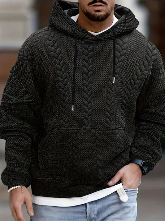 Benjamin - Casual Heren Hoodie met Klassiek Breipatroon