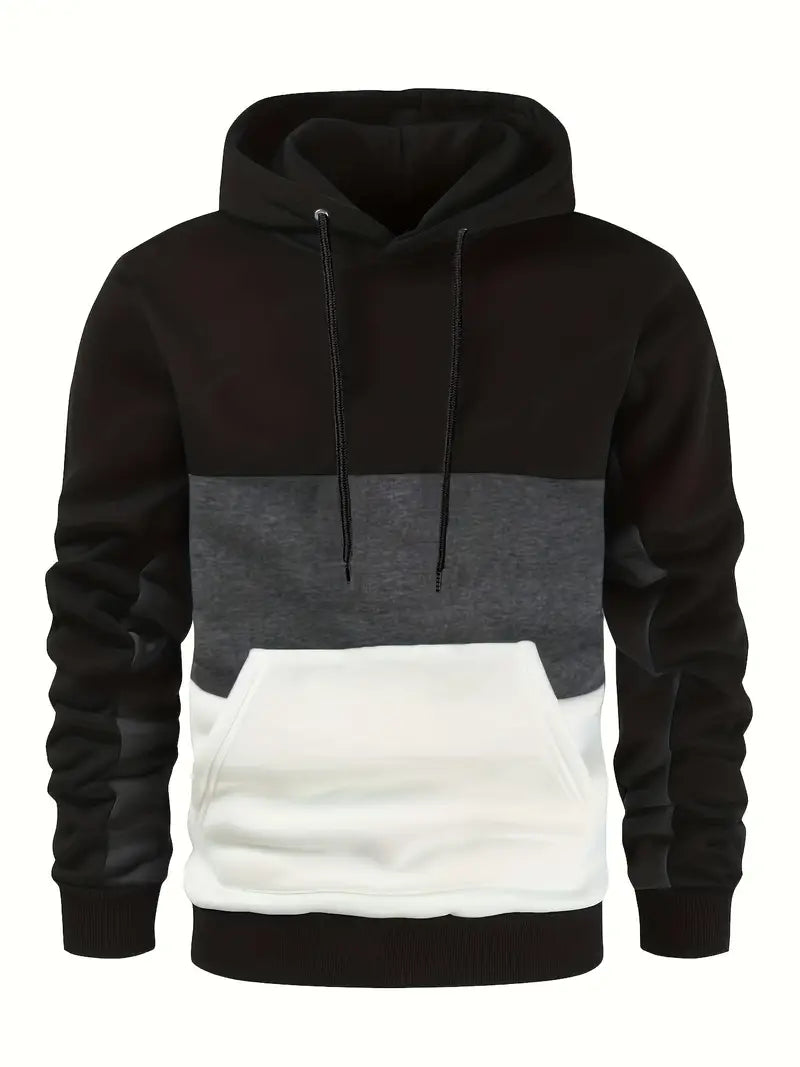 Adnan - Hoodie met Kleurenblokken Design