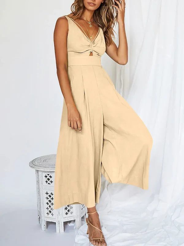 Isa - Elegante Jumpsuit met Wijde Pijpen