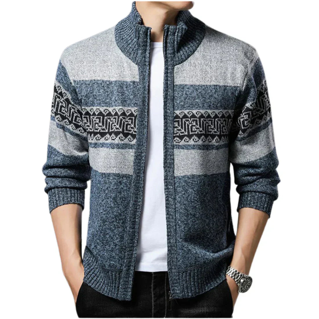 Casper - Gebreid Wintervest met Patronen