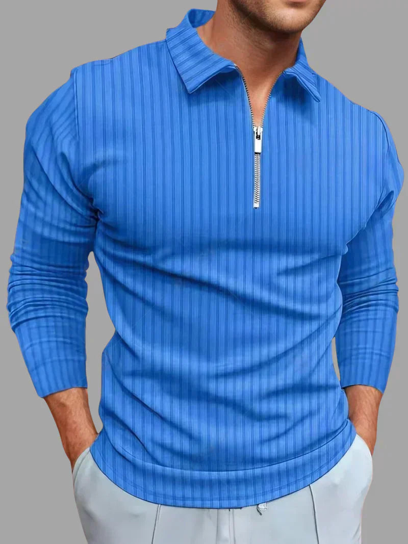 Briand - Slim Fit Trui met Ritskraag