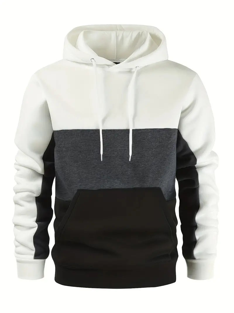 Adnan - Hoodie met Kleurenblokken Design