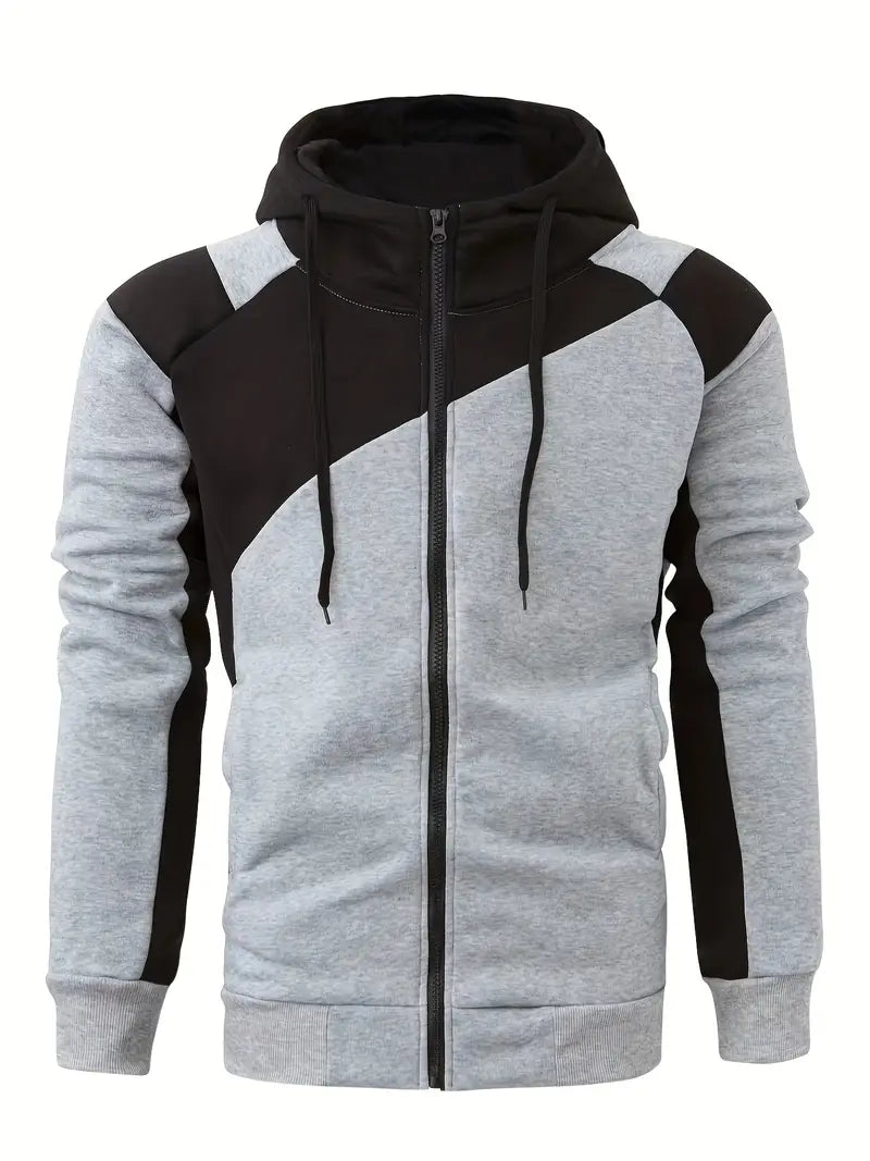 Adel - Colorblock Zip-up Hoodie