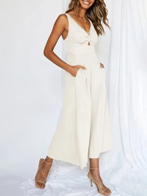 Isa - Elegante Jumpsuit met Wijde Pijpen